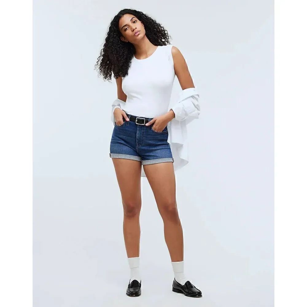 Madewell High Rise Denim Shorts Size 32 H6 - Picture 10 of 11